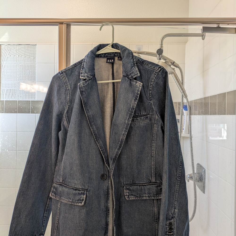 GAP Denim fitted blazer
